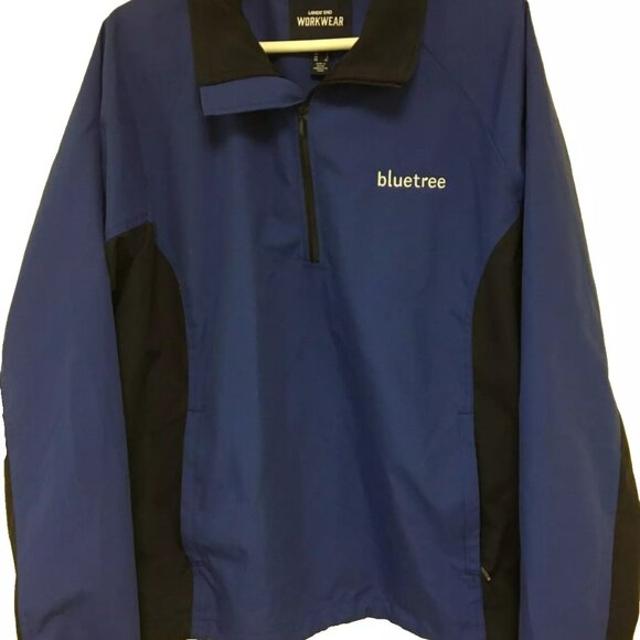 Lands End Workwear Jacket Men's Light Blue Windbreaker NEW W/OUT TAGs - Large L - Picture 3 of 6
